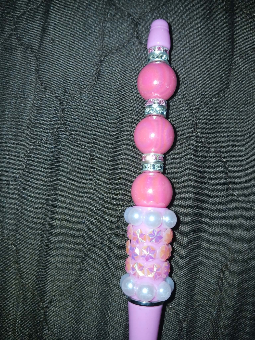 Pink Beaded Women's Pen - Fashion Accessory
